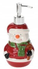Koopman Vánoční sněhulák - dávkovač mýdla do koupelny 19,5 cm