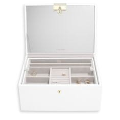 Stackers , Luxusní šperkovnice se zrcadlem Luxury Classic White | bílá 76310