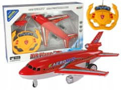 Lean-toys Letadlo Dálkově Ovládané Červené Dálkové Ovládání 40 Mhz Světla