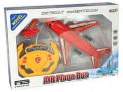 Lean-toys Letadlo Dálkově Ovládané Červené Dálkové Ovládání 40 Mhz Světla