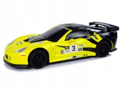 Lean-toys Auto Sportovní R/C 1:24 Corvette Žlutá C6.R 2.4 G Světla