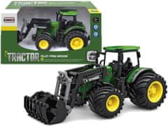Lean-toys Traktor Zelený 1:24 Farmář Lžíce Krokodýli Lžíce