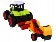 Lean-toys Traktor S Rc Přívěsem Dálkově Ovládaný 1:16