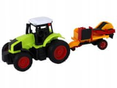 Lean-toys Traktor S Rc Přívěsem Dálkově Ovládaný 1:16