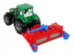 Lean-toys Traktor S Pluhem Frikční Pohon Červený