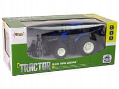Lean-toys Traktor Na Dálkové Ovládání S Chapačem Modrý