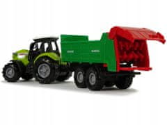 Lean-toys Traktor S Přívěsem Zvuk Zelená Farma