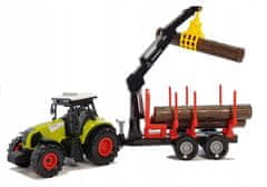 Lean-toys Traktor S Lesním Přívěsem Dřevem A Ramenem