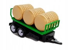 Lean-toys Traktor S Přívěsem S Balíky Siana Cisterna