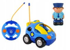 Lean-toys Auto Pro Batolata Policie Na Dálkové Ovládání R/C Světlo Zvuk