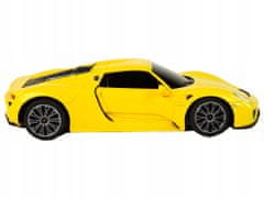 Lean-toys Auto R/C Porsche 918 1:24 Rastar Žlutá