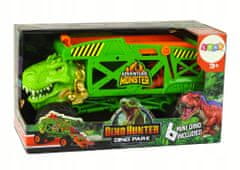 Lean-toys Auto Transporter Dinosaurus Zelená Sada