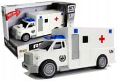 Lean-toys Auto Ambulance S Pohonem Ambulance 1:20 Zvukem