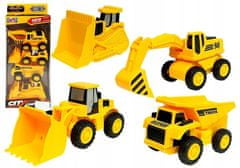 Lean-toys Sada Stavebních Vozidel 4 Kusy Frikční Pohon