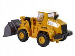 Lean-toys Stavební Vozidlo Hliníkový Buldozer Malý Žlutý