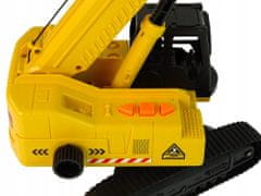 Lean-toys Stavební Vozidlo Pásový Jeřáb Žluto-Černý