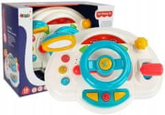 Lean-toys Interaktivní Volant Pro Děti Klakson Zvuk Světlo