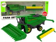 Lean-toys Zemědělské Vozidlo Kombajn S Nástavcem Zelená Žlutá