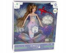 Lean-toys Panenka Pro Děti Emily Mořská Panna Růžová Příslušenství