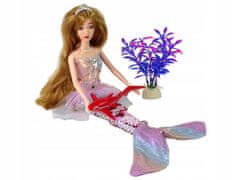 Lean-toys Panenka Pro Děti Emily Mořská Panna Růžová Příslušenství
