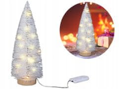 Lean-toys Dekorativní Vánoční Stromek Bílá Světla Vánoční Dekorace