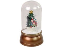 Lean-toys Vánoční Ozdoba Skleněná Dekorace Sníh Sněhulák Vánoční Strom Zlatý