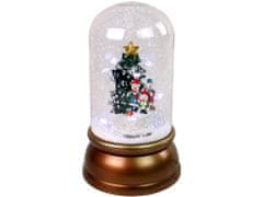 Lean-toys Vánoční Ozdoba Skleněná Dekorace Sníh Sněhulák Vánoční Strom Zlatý