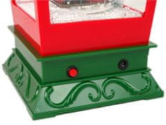 Lean-toys Vánoční Lampion Světla Spící Sníh Červeno-Zelená