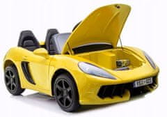 Lean-toys Auto Na Baterie Ysa021A Žlutý Lakovaný