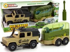 Lean-toys Auto Terénní Transporter Pro Roztáčení Diy Dinosaurus