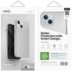 UNIQ UNIQ Lino Hue silikonový kryt iPhone 15 Šedá