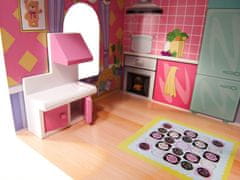ABC CONNECT Domeček pro panenky dřevěný s nábytkem 70 cm