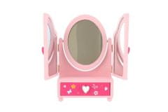 InnoVibe Zrcadlo šperkovnice Princess 3-dílné zásuvka dřevo 16x25x8cm v krabici