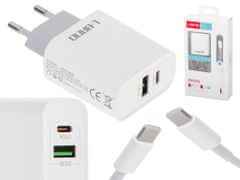 InnoVibe Bílá rychlonabíječka USB + kabel typu C