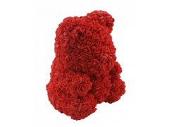 InnoVibe Valentýnský červený medvídek se srdcem z růží - 40 cm