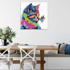 InnoVibe Sada na diamantové malování - barevná kočka s motýlkem
