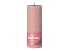 Bolsius Rustic Shine Válec 68x190mm Misty Pink, růžová svíčka