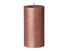 Bolsius Rustic Shimmer Válec 68x130mm Copper, měděná svíčka