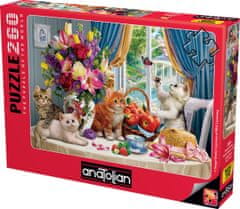 AnaTolian Puzzle Načechraná koťátka v obývacím pokoji 260 dílků