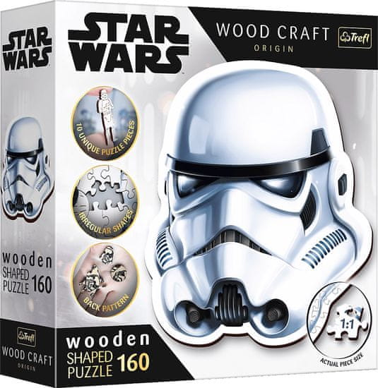 Trefl Wood Craft Origin puzzle Star Wars: Helma stormtroopera 160 dílků