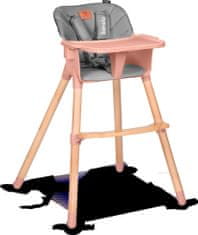 Lionelo Jídelní židlička Koen 2v1 Pink Rose