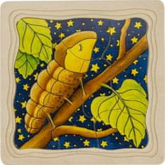 Goki Vývojové dřevěné puzzle Motýl