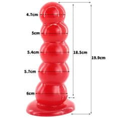 Xcock Červené velké intimní dildo masážní anální kolík unisex