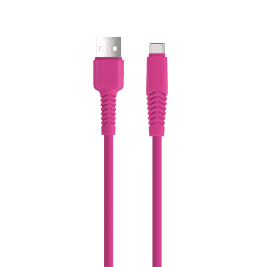 setty. kabel USB - USB-C 1,5 m 2A KSA-C-1.526 růžová (GSM165719)
