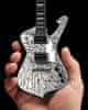 Pecka Miniatura kytary Music Legends PPT-MK105 Paul Stanley Kiss Ibanez PS1CM Silver Cracked Mirror