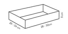 Tescoma nastavitelná forma na dort obdélníková Delícia 28x20–50x34 cm
