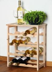 EDCO Stojan na víno dřevěný 16 lahví