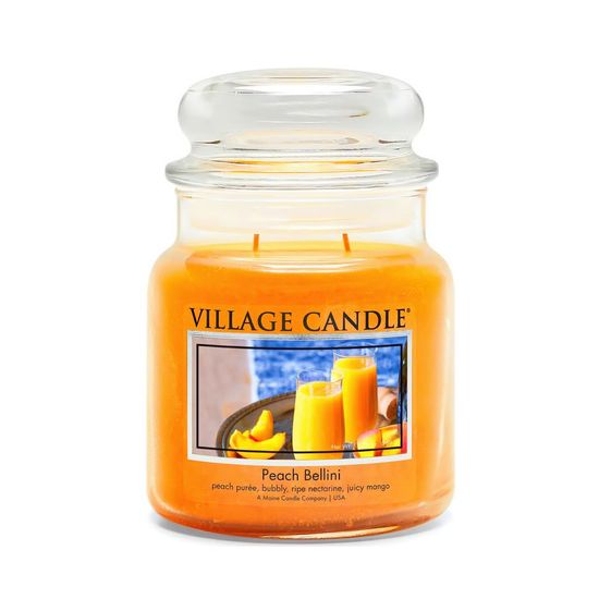 Village Candle Vonná svíčka - Broskvové Bellini Doba hoření: 105 hodin