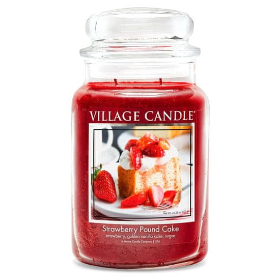 Village Candle Vonná svíčka - Jahodový koláč Doba hoření: 170 hodin