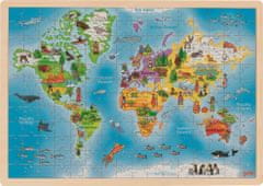 Goki Dřevěné puzzle Náš svět 192 dílků